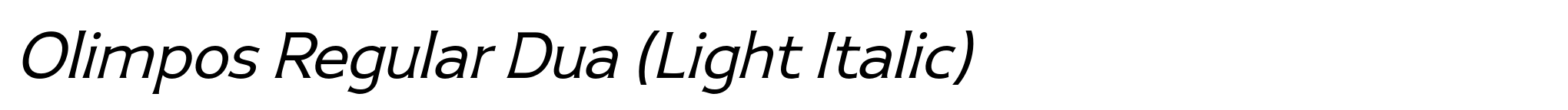 Olimpos Regular Dua (Light Italic) image