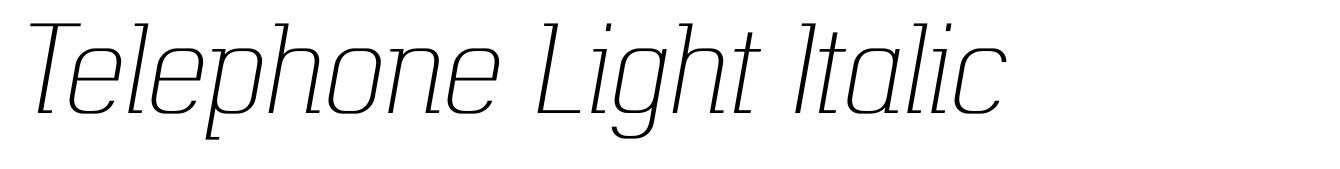 Telephone Light Italic