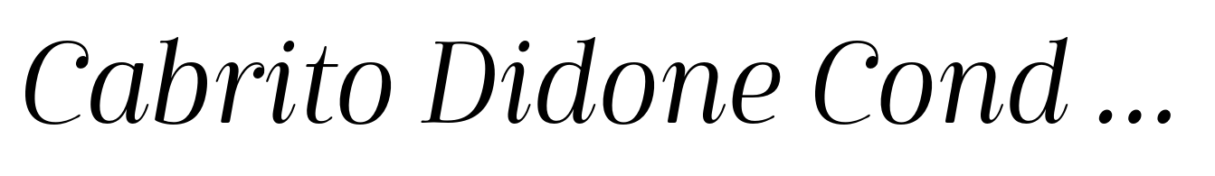 Cabrito Didone Cond Regular Italic