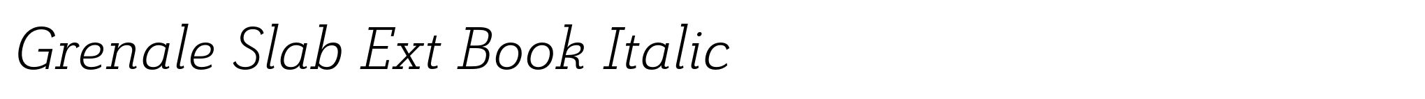 Grenale Slab Ext Book Italic image