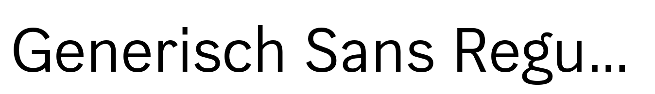 Generisch Sans Font,Generisch Sans Regular Font,GenerischSans-Regular Font, Generisch Sans Regular Version 1.000
