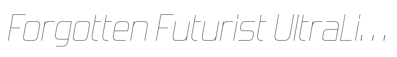 Forgotten Futurist UltraLight Italic