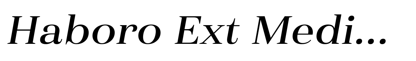Haboro Ext Medium Italic