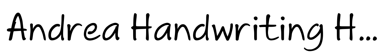 Andrea Handwriting Hand Upright