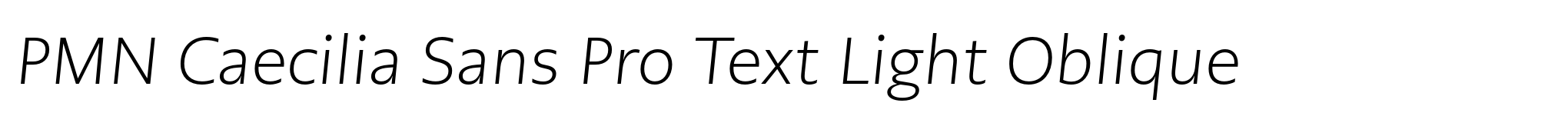 PMN Caecilia Sans Pro Text Light Oblique image