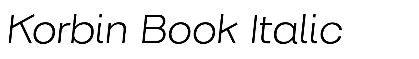 Korbin Book Italic