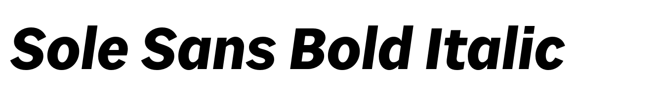 Sole Sans Bold Italic