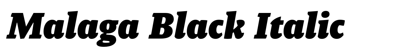 Malaga Black Italic