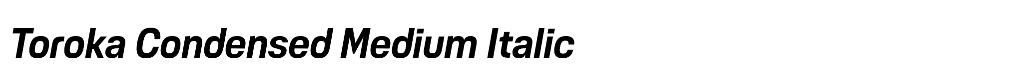 Toroka Condensed Medium Italic image