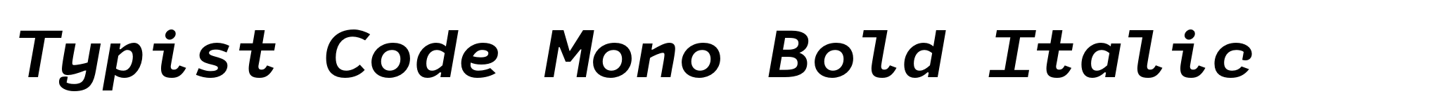 Typist Code Mono Bold Italic image