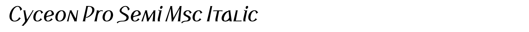 Cyceon Pro Semi Msc Italic image