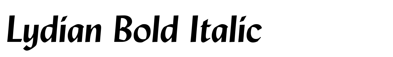Lydian Bold Italic