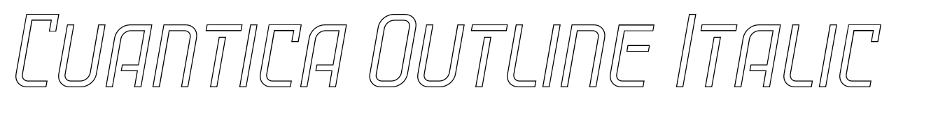 Cuantica Outline Italic