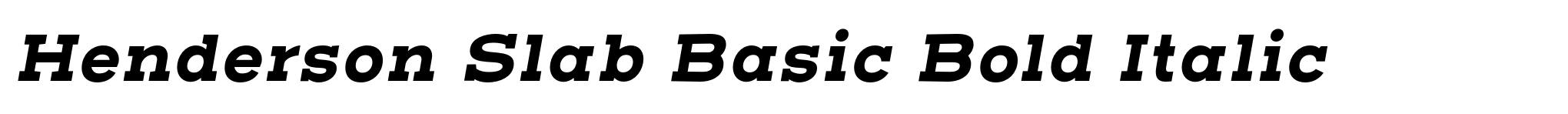 Henderson Slab Basic Bold Italic image