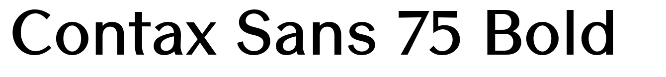 Contax Sans 75 Bold