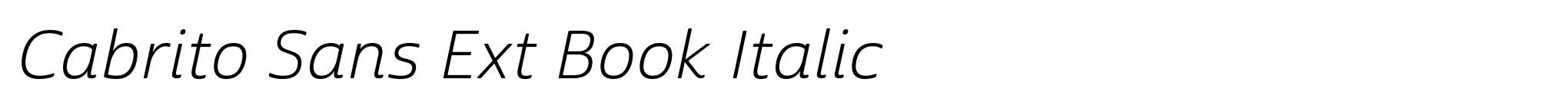 Cabrito Sans Ext Book Italic image