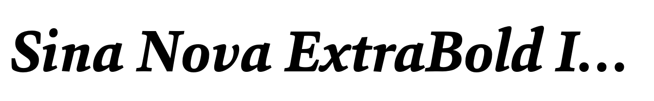 Sina Nova ExtraBold Italic
