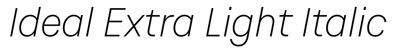 Ideal Extra Light Italic