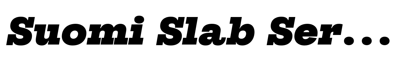 Suomi Slab Serif Black Italic
