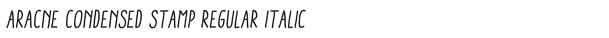 Aracne Condensed Stamp Regular Italic image