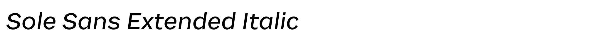 Sole Sans Extended Italic image