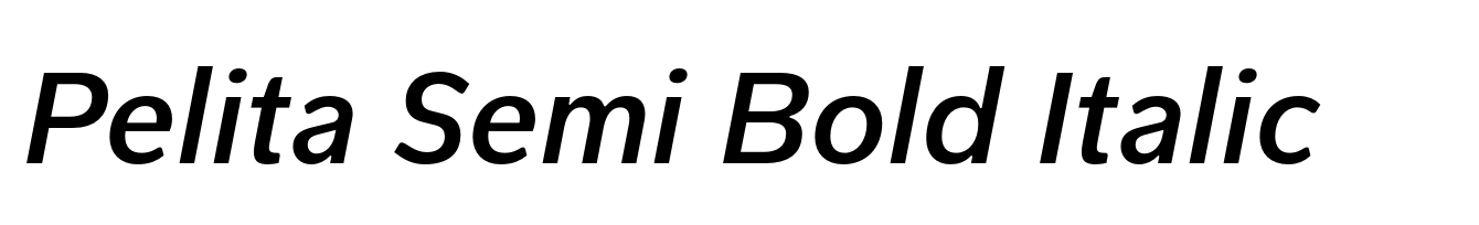 Pelita Semi Bold Italic