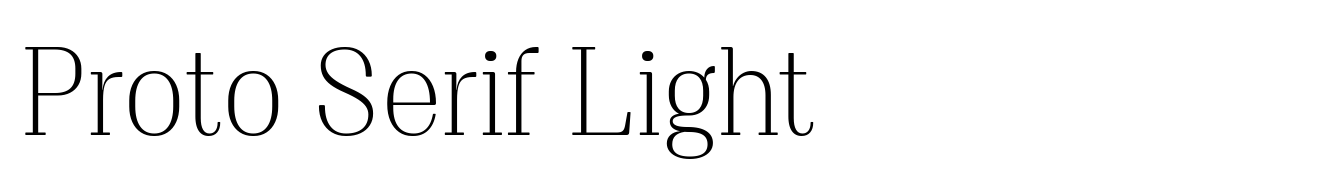 Proto Serif Light