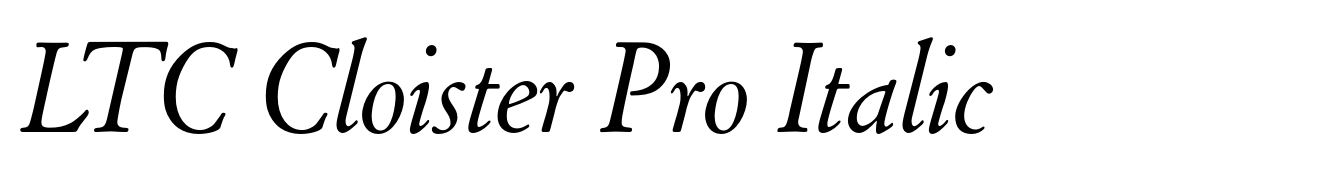 LTC Cloister Pro Italic