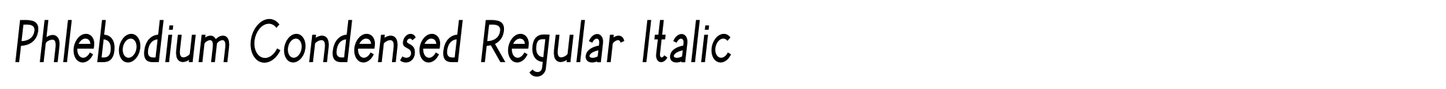 Phlebodium Condensed Regular Italic image