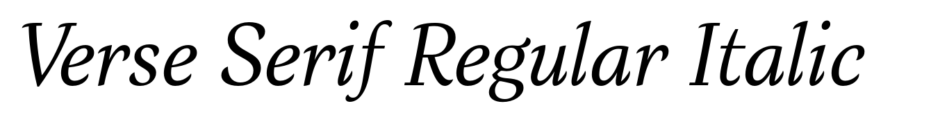 Verse Serif Regular Italic