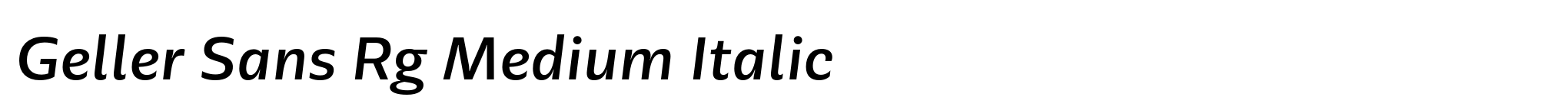 Geller Sans Rg Medium Italic image