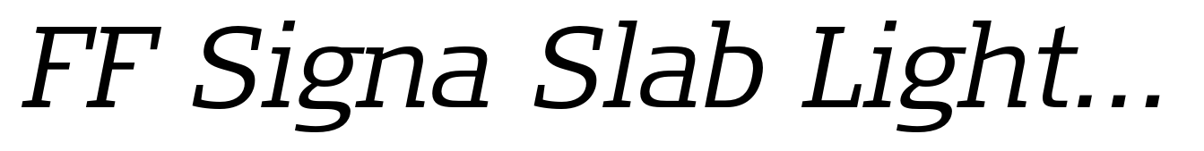 FF Signa Slab Light Italic