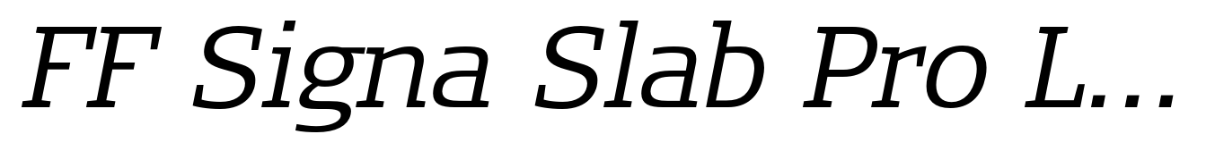 FF Signa Slab Pro Light Italic