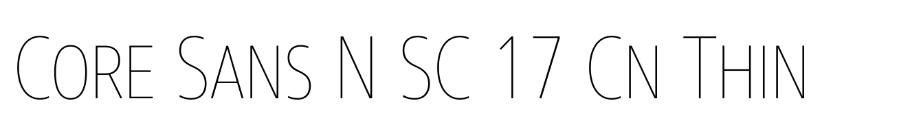 Core Sans N SC 17 Cn Thin