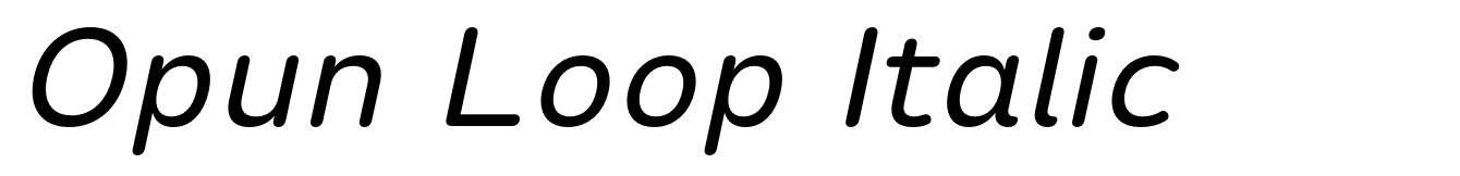Opun Loop Italic