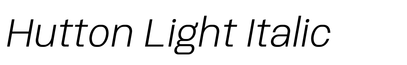 Hutton Light Italic