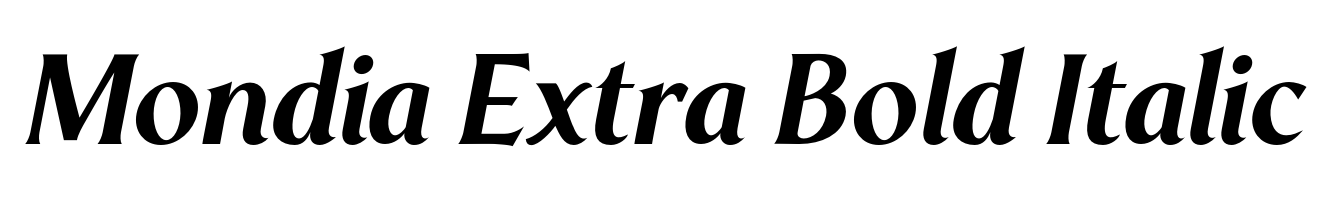 Mondia Extra Bold Italic