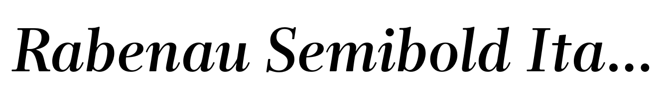Rabenau Semibold Italic