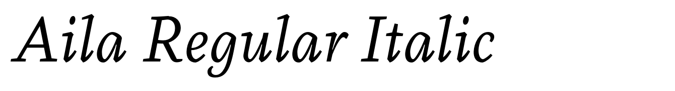 Aila Regular Italic