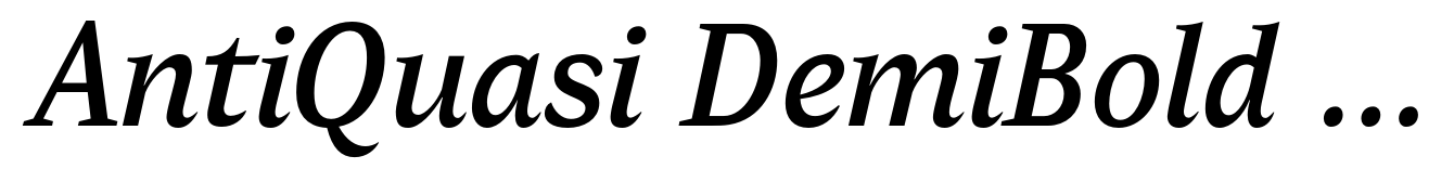 AntiQuasi DemiBold Italic