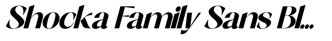 Shocka Family Sans Black Italic