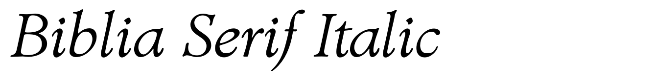 Biblia Serif Italic