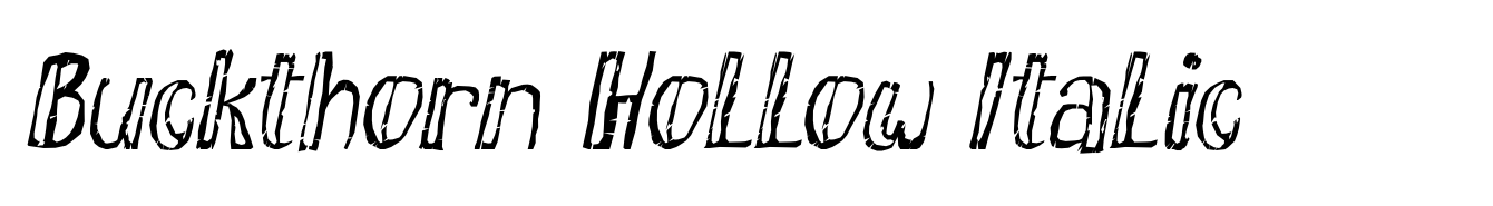 Buckthorn Hollow Italic