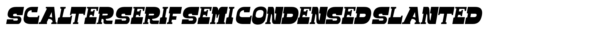 Scalter Serif Semi Condensed Slanted image