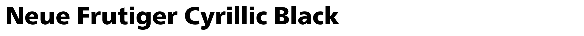 Neue Frutiger Cyrillic Black image