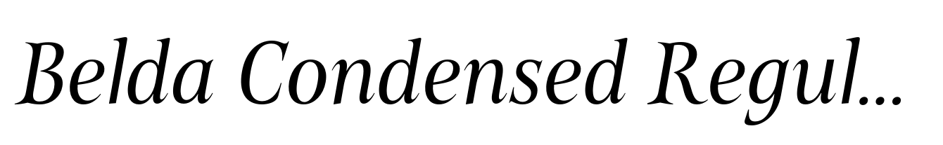 Belda Condensed Regular Italic