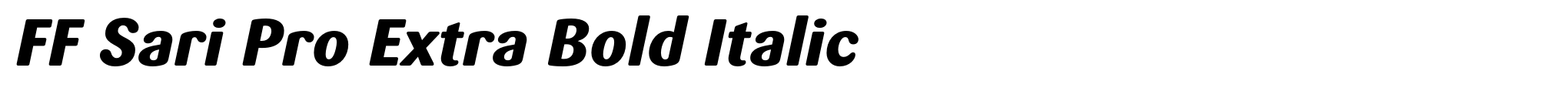 FF Sari Pro Extra Bold Italic image