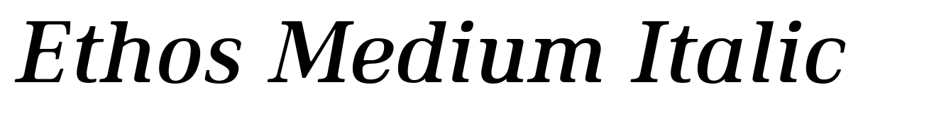 Ethos Medium Italic