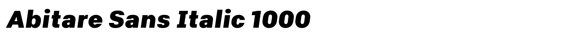 Abitare Sans Italic 1000 image