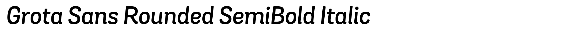 Grota Sans Rounded SemiBold Italic image